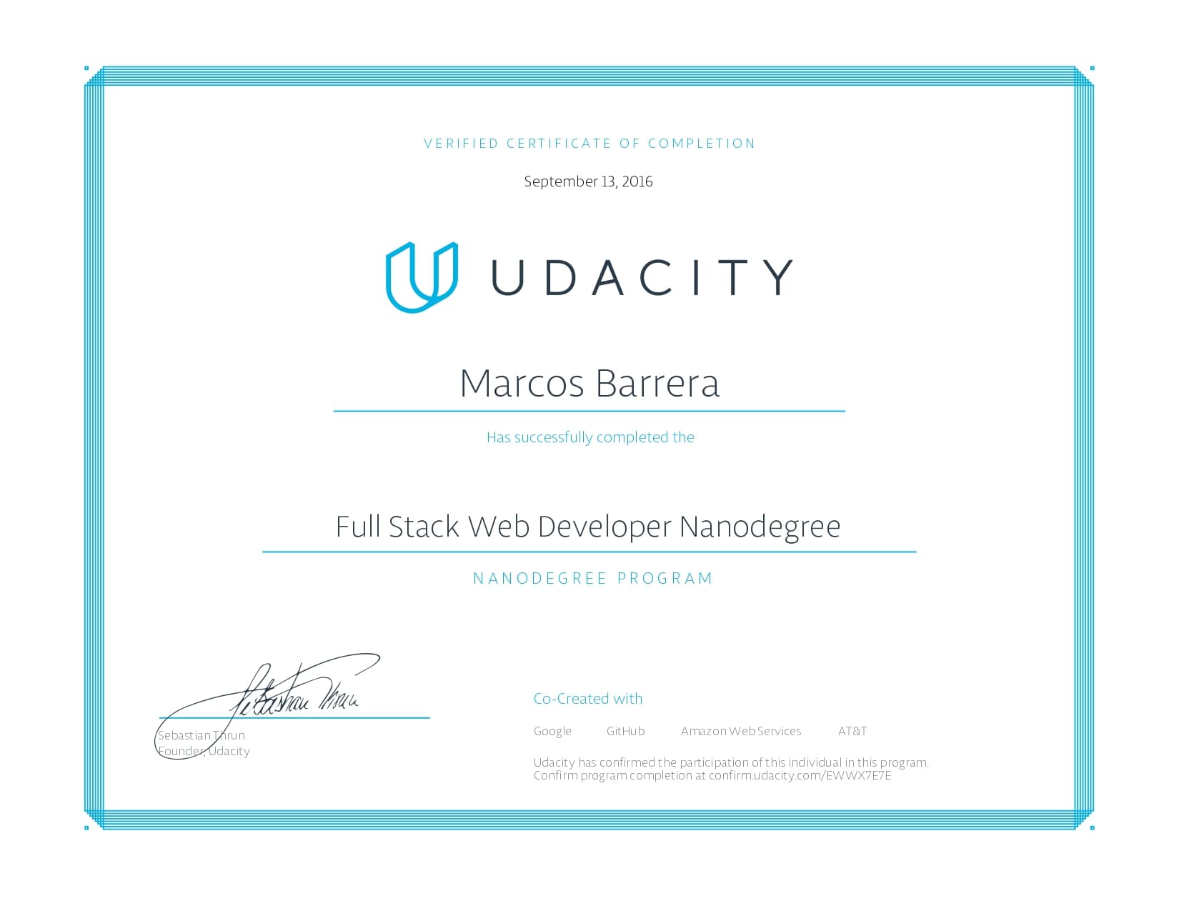 Udacity: Full Stack Web Developer Nanodegree